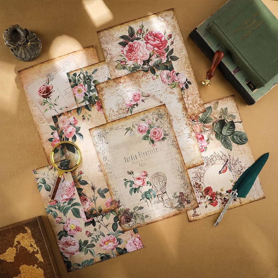 Amazon.com: 16 Sheets French Decoupage Paper Garden Floral